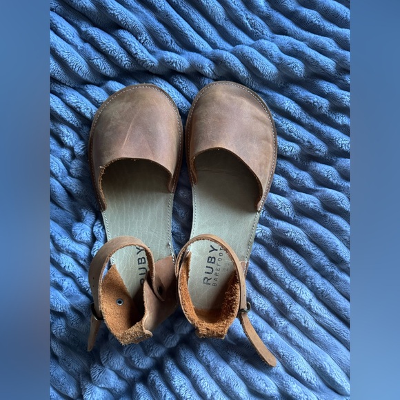 Brand New! Ruby Workshop Minimalist Barefoot Mary Jane Sandals - Picture 10 of 13